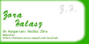 zora halasz business card
