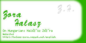 zora halasz business card